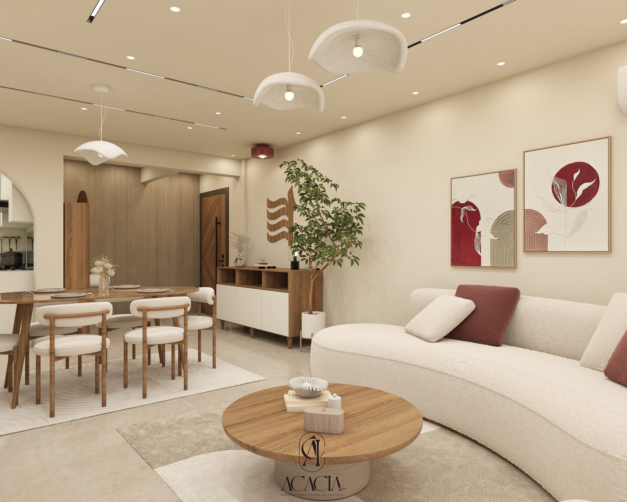 The Calm Residence entry hallway by Acacia Zone