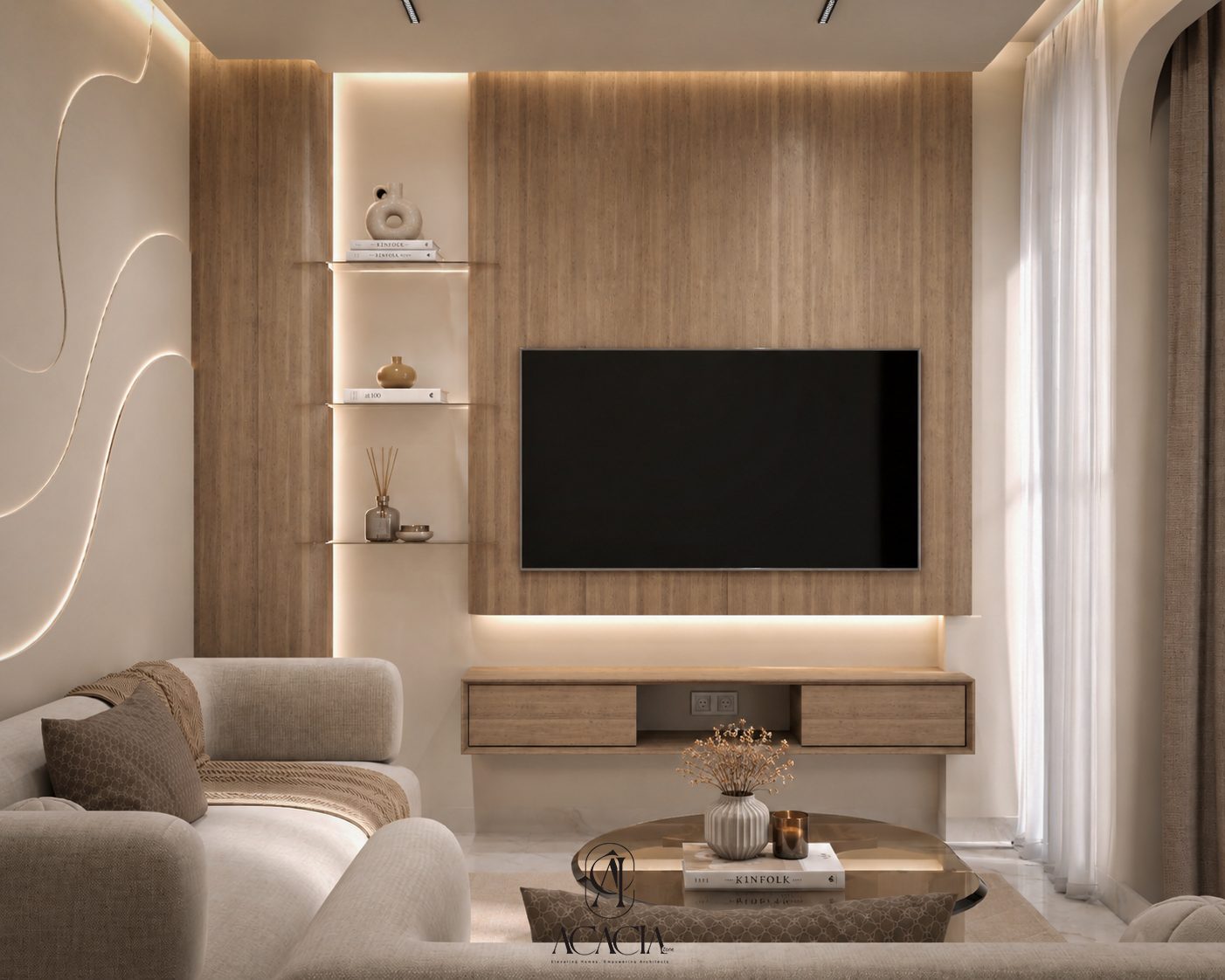 Hacienda Apartment TV wall unit
