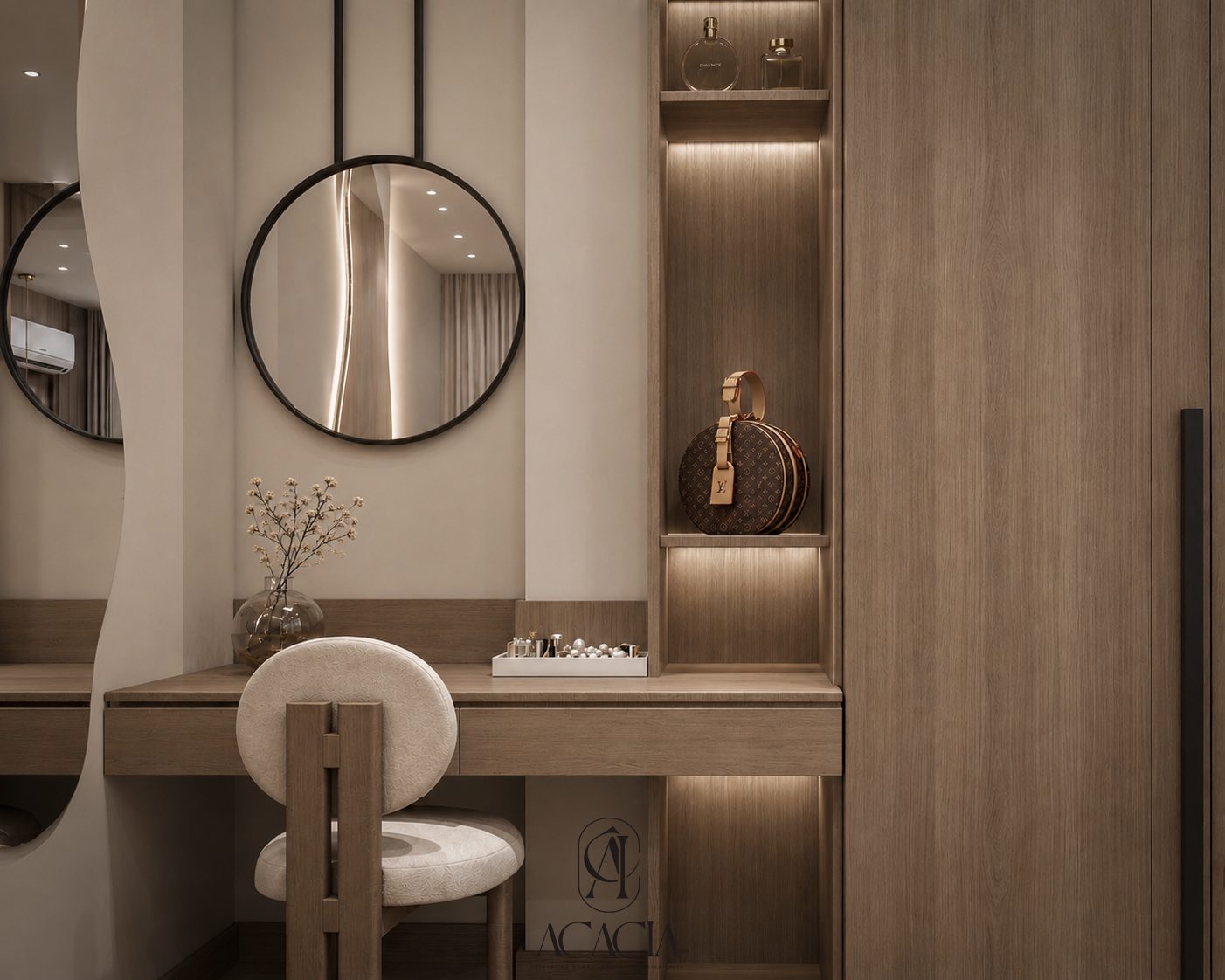 Wisal Apartment vanity mirror detail